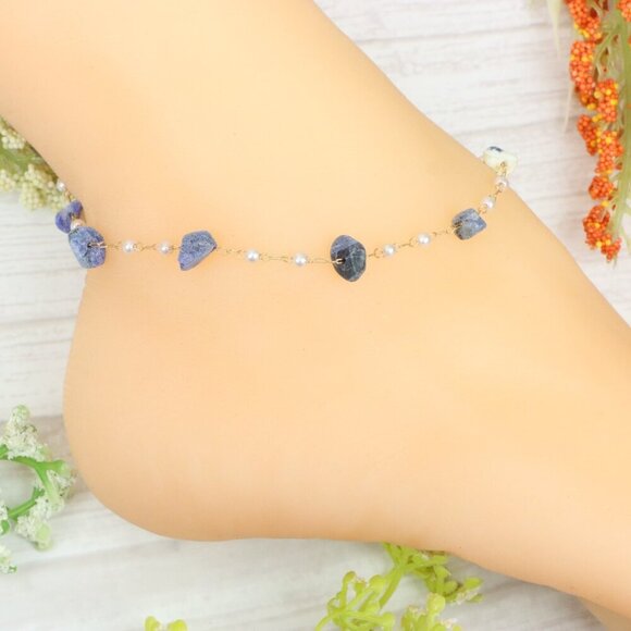 "Handmade Anklet – Elegant & Delicate Jewelry for Women | UNVRC1673 - Picture 7 of 10